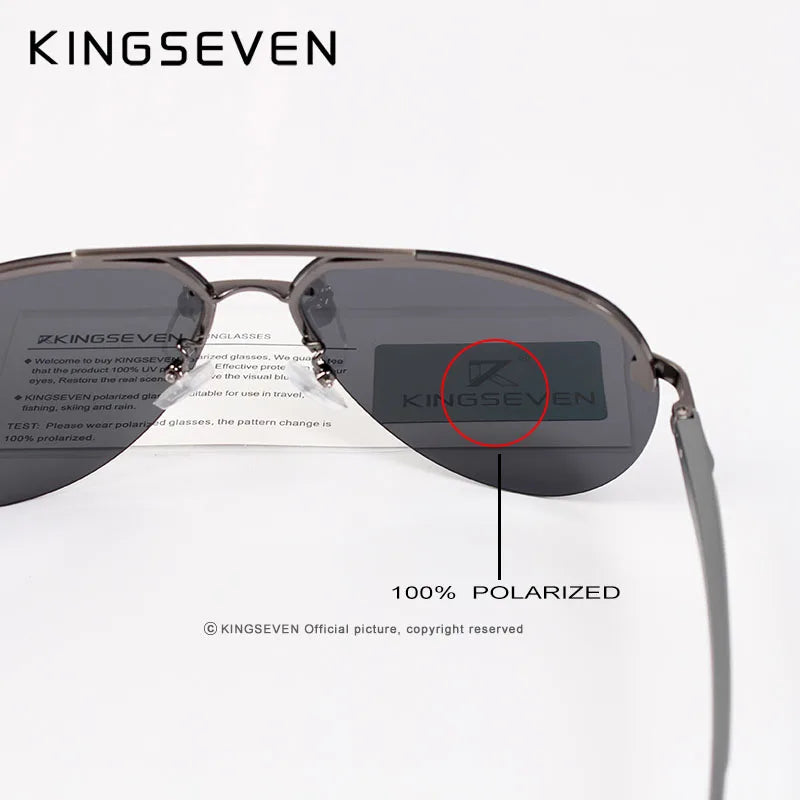 Model # K7413 Aviators Aluminum Rimless Polarized UV400