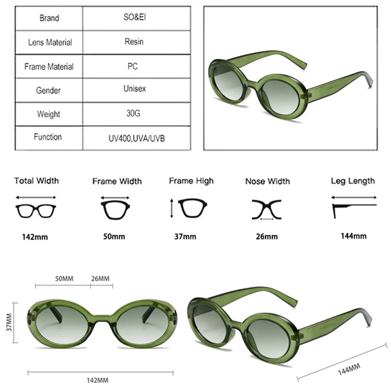 SO&EI New Oval Women's UV400