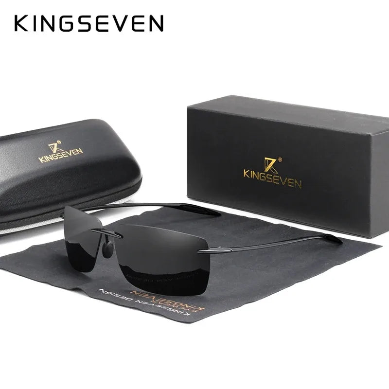 Model # 7025 Casual Rimless Rectangle Frameless Polarized UV400